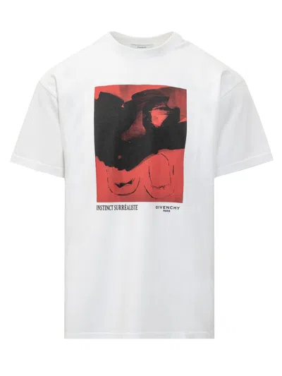 Givenchy Abstract Print T-shirt In White