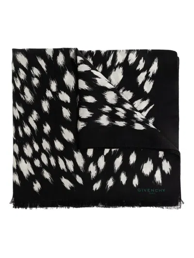Givenchy Abstract-pattern Scarf In Black