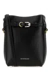 Givenchy Voyou Phone Pouch Bucket Bag In Shiny Tumbled Leather