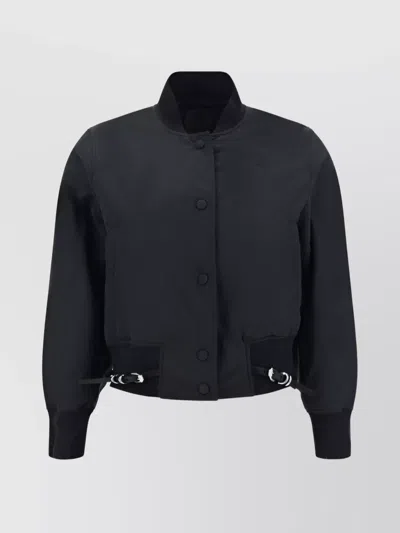 Givenchy Adjustable Buckle Cropped Jacket In Black