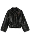Givenchy Lederjacke Mit Verstellbarem Kragen In Schwarz