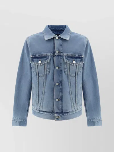 GIVENCHY ADJUSTABLE WAIST DENIM JACKET WITH CONTRAST STITCHING