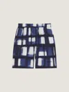 Givenchy Afternoon Light Print Elastic Waist Bermuda Shorts In Blue