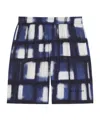 Givenchy Afternoon Light Print Elastic Waist Bermuda Shorts In Blue