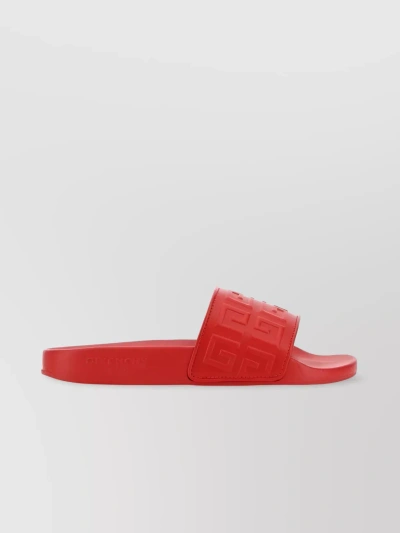 Givenchy Airy Open Toe Flat Sole Slippers In Red