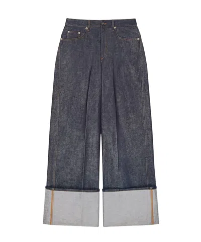 Givenchy Wide Leg Jeans In Blue