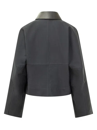 Givenchy A-line Cocoon Jacket In Dark Navy