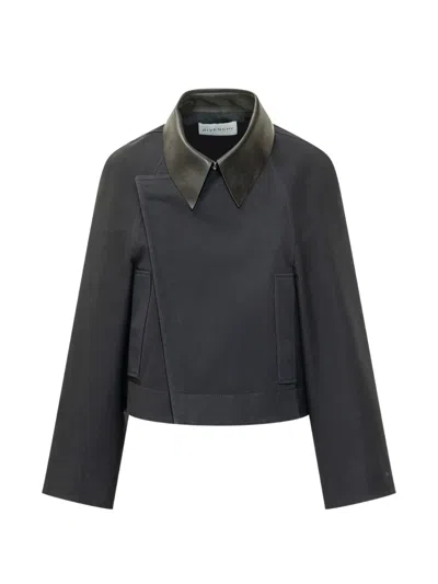 Givenchy A-line Cocoon Jacket In Black