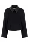 Givenchy A-line Cocoon Sleeve Jacket In Black