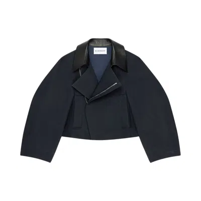 Pre-owned Givenchy A-line Cocoon Sleeve Jacket 'dark Navy' | Blue | Women's Size 38