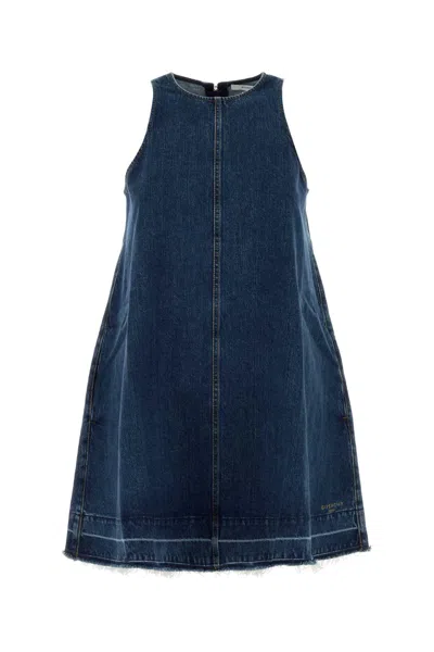 Givenchy A-line Denim Dress In Blue