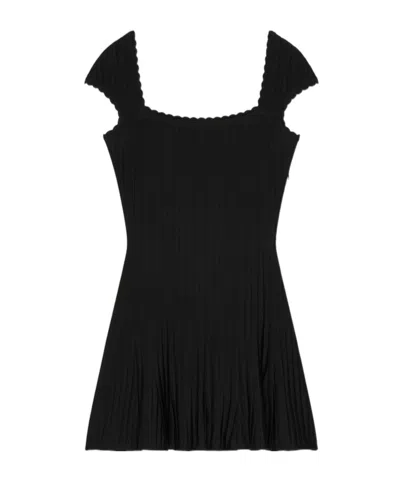 Givenchy A-line Dress In Rib In Black