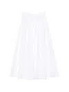Givenchy A라인 플리츠 미디 스커트 In White