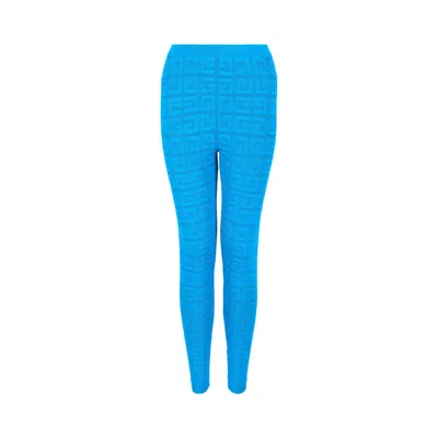 Pre-owned Givenchy All Over 4g Jacquard Leggings 'aquamarine' | Blue | Women's Size S