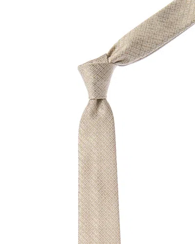 Givenchy All Over 4g Jacquard Silk Tie In Neutral