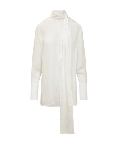 GIVENCHY GIVENCHY ALL-OVER LOGO DETAILED BLOUSE
