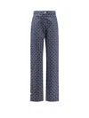 Givenchy All-over Monogram Straight-leg Jeans In Gold