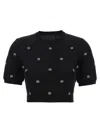 GIVENCHY ALL OVER LOGO TOP TOPS WHITE/BLACK