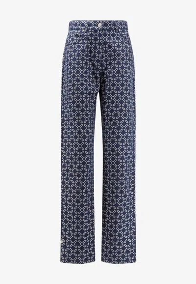 GIVENCHY ALL-OVER MONOGRAM STRAIGHT-LEG JEANS