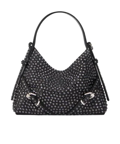 Givenchy Allover Strass Nano Voyou Bag In Black