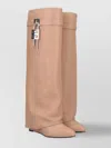 Givenchy Almond Toe Wedge Heel Tall Shaft Boots