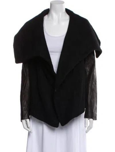 Pre-owned Givenchy Alpaca Coat In Black