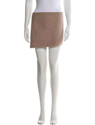 Pre-owned Givenchy Alpaca Mini Skirt In Neutral