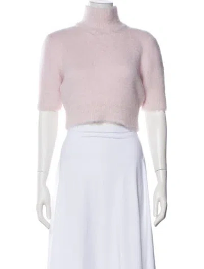 Pre-owned Givenchy Alpaca Turtleneck Sweater In Pink