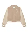 Givenchy Varsity Jacket In Alpaca Bouclette Wool And Leather