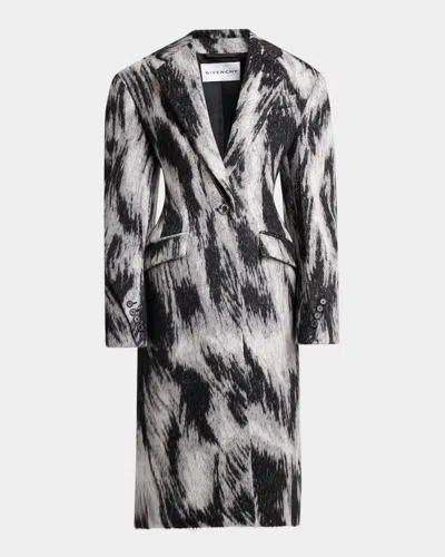 Givenchy Animal Cocoon Coat In Multi