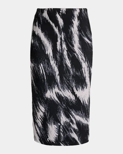 Givenchy Animal Jacquard Pencil Skirt In Multi