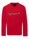 Givenchy Animal-logo Long-sleeve T-shirt In Red