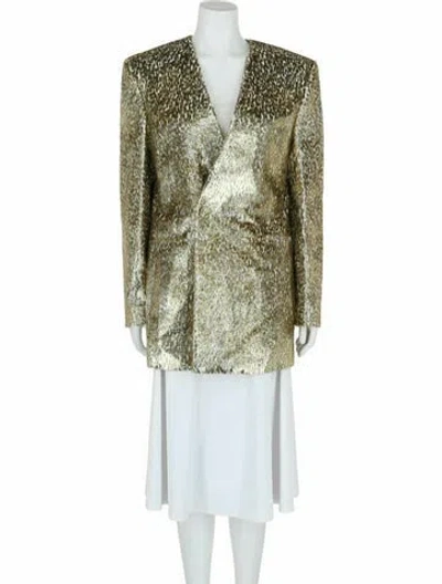 Pre-owned Givenchy Animal Print Blazer W/ Tags In Gold