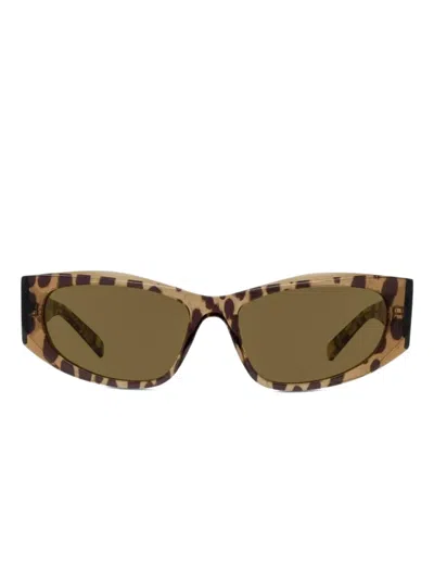 Givenchy Animal-print Cat Eye-frame Sunglasses In Brown