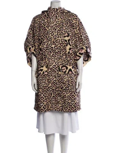 Pre-owned Givenchy Animal Print Coat In Neutrals