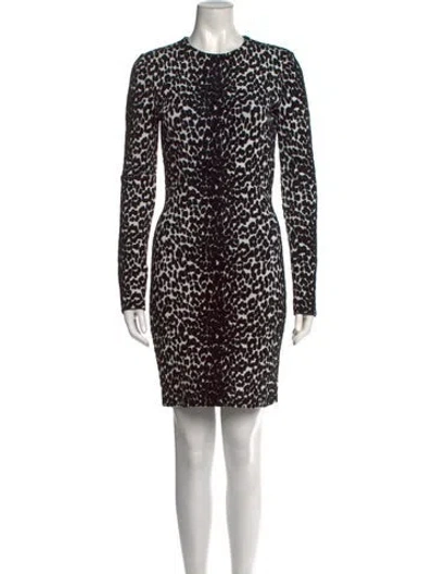 Pre-owned Givenchy Animal Print Knee-length Dress In Black