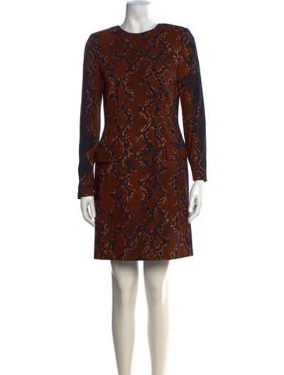 Pre-owned Givenchy Animal Print Knee-length Dress In Black