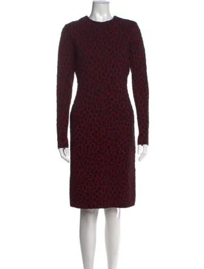 Pre-owned Givenchy Animal Print Knee-length Dress W/ Tags In Burgundy