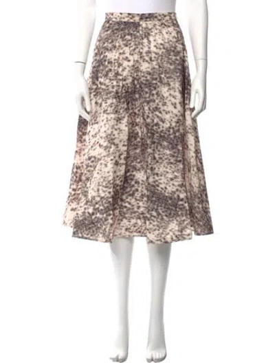 Pre-owned Givenchy Animal Print Midi Length Skirt In Multi