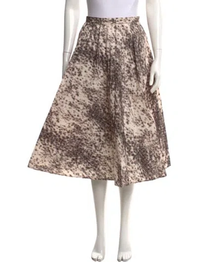 Pre-owned Givenchy Animal Print Midi Length Skirt In Neutrals