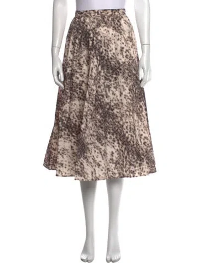 Pre-owned Givenchy Animal Print Midi Length Skirt In Neutrals