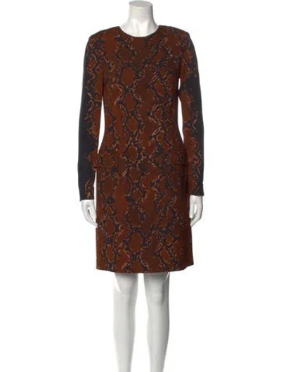 Pre-owned Givenchy Animal Print Mini Dress In Multi