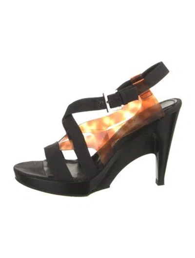 Pre-owned Givenchy Animal Print Sandals In Black