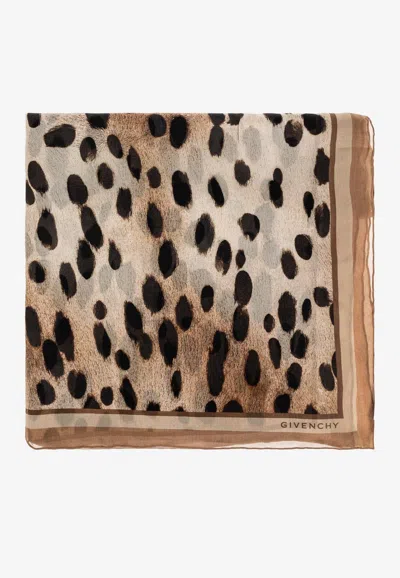 Givenchy Animal Print Silk Scarf