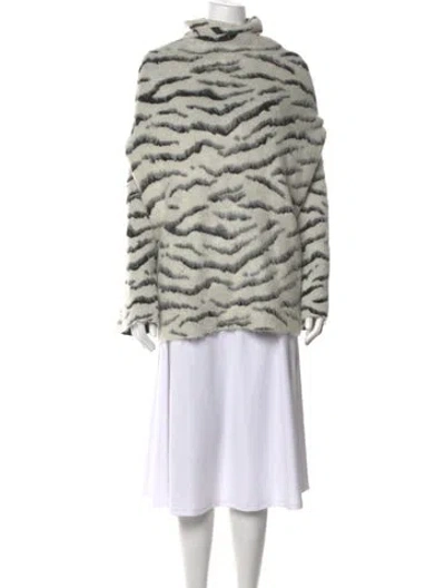 Pre-owned Givenchy Animal Print Turtleneck Sweater In Neutrals