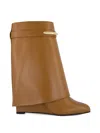 Givenchy Shark Heeled Ankle Boots In Brown