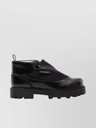 GIVENCHY ANKLE LEATHER BOOTS LUG SOLE