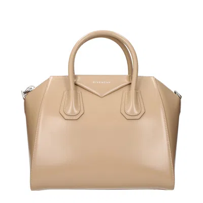 Givenchy Antigona Handbag Women Leather Brown/sand In Neutral