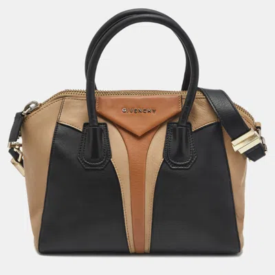 Pre-owned Givenchy Antigona Architect Small Tricolor Leather Bag In Multi