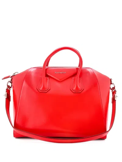 Pre-owned Givenchy Antigona Bag Glazed Leather Medium Satchel